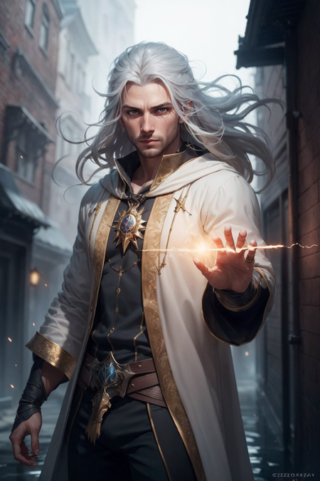 00487-3314572636-photorealistic photo of a handsome young male wizard, white wizard shirt with golden trim, white robe moving in the wind, long w.png
